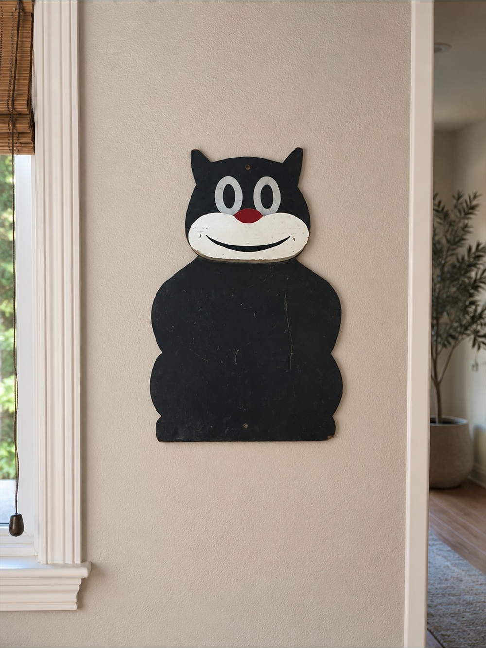Super Cute Antique Vintage Felix the Cat Chalkboard Blackboard.